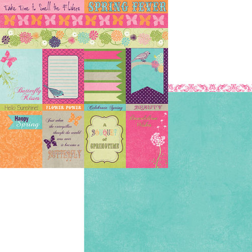 Moxxie - Springtime Collection - 12 x 12 Double Sided Paper - Springtime Cutouts