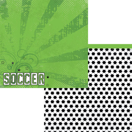 Moxxie - Soccer Star Collection - 12 x 12 Double Sided Paper - Soccer