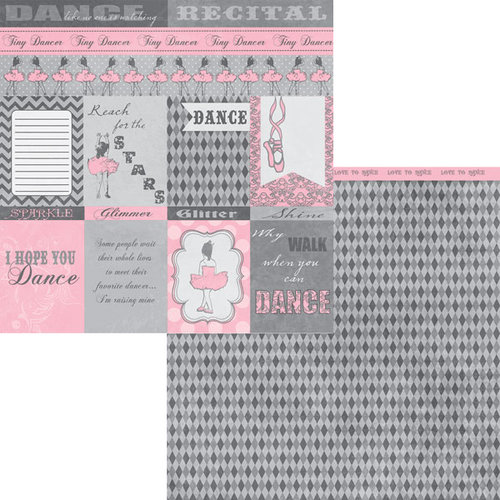Moxxie - Tiny Dancer Collection - 12 x 12 Double Sided Paper - Tiny Dancer Cutouts