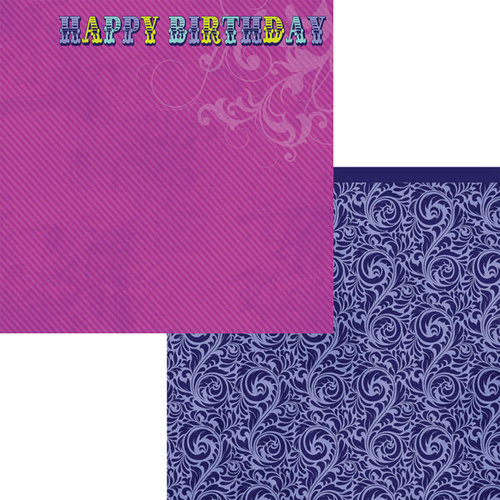Moxxie - Whoos Birthday Collection - 12 x 12 Double Sided Paper - Happy Birthday