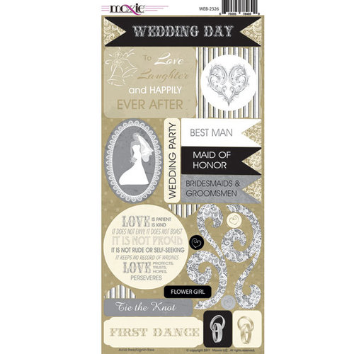 Moxxie - Wedded Bliss Collection - Cardstock Stickers
