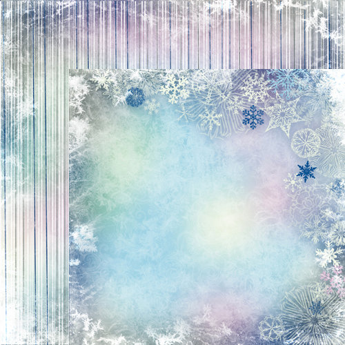 Moxxie - Winterland Collection - 12 x 12 Double Sided Paper - Flurries