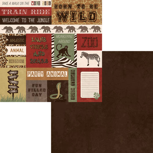 Moxxie - Zoo Collection - 12 x 12 Double Sided Paper - Zoo Cutout