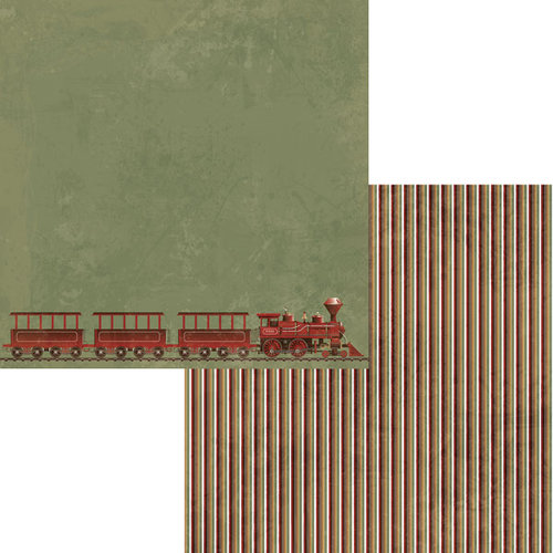 Moxxie - Zoo Collection - 12 x 12 Double Sided Paper - Train Ride
