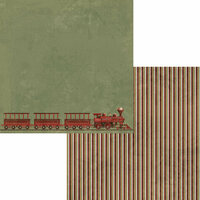 Moxxie - Zoo Collection - 12 x 12 Double Sided Paper - Train Ride