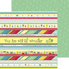 Nikki Sivils - My Lil' Monster Collection - 12 x 12 Double Sided Paper - Monster Border Strips