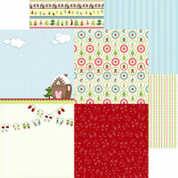 Nikki Sivils - Gingerbread Land Collection - Christmas - 12 x 12 Double Sided Paper - Gingerbread Minis