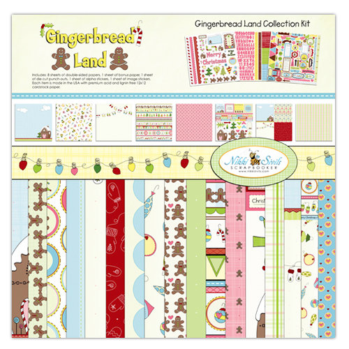 Nikki Sivils - Gingerbread Land Collection - Christmas - 12 x 12 Collection Kit