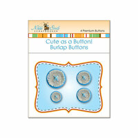 Nikki Sivils - Cute as a Button - Burlap Buttons - Blue