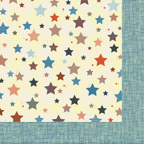 Nikki Sivils - Noah Collection - 12 x 12 Double Sided Paper - Noah's Stars