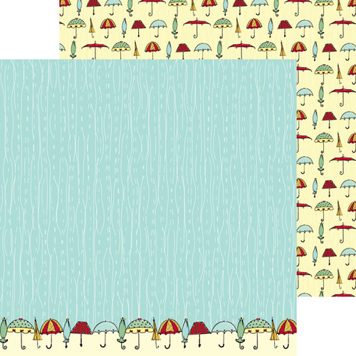 Nikki Sivils - Its Raining It's Pouring Collection - 12 x 12 Double Sided Paper - Rain, Rain, Go Away!