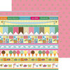 Nikki Sivils - Summer Collection - 12 x 12 Double Sided Paper - Summer Border Strips