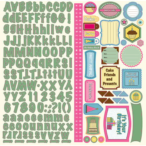 Nikki Sivils - Its Your Day Collection - 12 x 12 Cardstock Stickers - It's Your Day