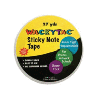 WackyTac Sticky Note Tape - Three-Fourths Inch and 27 yards