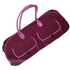 CGull - Provo Craft - Cricut Expression - Canvas Rolling Tote - Brown and Pink Polka Dot