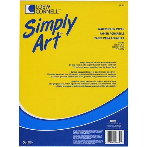 Loew-Cornell - Simply Art - 9 x 12 Watercolor Paper Pad