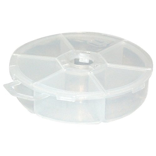 Creative Options - Round 6-Compartment Organizer - Clear