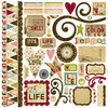 Memory Works - Simple Stories - Life Documented Collection - 12 x 12 Cardstock Stickers - Fundamentals