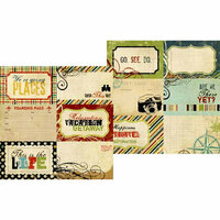 Memory Works - Simple Stories - Destinations Collection - 12 x 12 Double Sided Paper - Journaling Card Elements 2