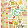 Memory Works - Simple Stories - 100 Days of Summer Collection - 12 x 12 Cardstock Stickers - Fundamentals
