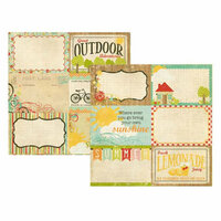 Memory Works - Simple Stories - 100 Days of Summer Collection - 12 x 12 Double Sided Paper - Journaling Card Elements 2
