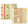 Memory Works - Simple Stories - 100 Days of Summer Collection - 12 x 12 Double Sided Paper - Border and Title Strip Elements