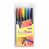 Marvy Uchida - Brush Marker Set - 6 Pieces