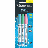 Sharpie - Extra Fine - Glitter Paint Pens - Dark Pink, Blue and Aqua - 3 Pack