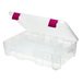 Creative Options - Pro Latch Deep Utility Box - 4-9 Compartments - Clear with Magenta
