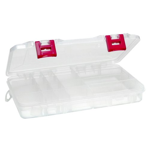 Creative Options - Pro Latch Medium Utility Box - 5-20 Compartments - Clear with Magenta