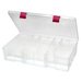 Creative Options - Pro Latch Deep Utility Box - 4-15 Compartment - Clear with Magenta