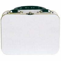 Provo Craft - Tin Lunchbox with Handle - White