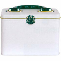 Provo Craft - Rectangle Tin Box with Handle - White
