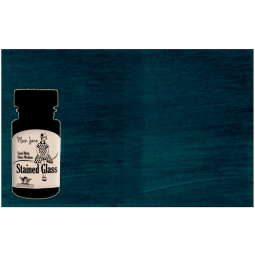 Tattered Angels - Plain Jane Collection - Stained Glass - Semi Matte Glaze - 1.35 Ounce Bottle - Dark Turquoise