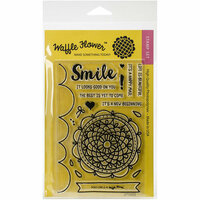 Waffle Flower Crafts - Clear Acrylic Stamps - Doily Circle