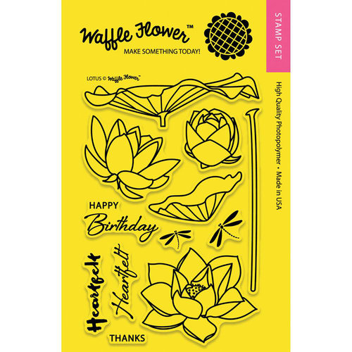Waffle Flower Crafts - Clear Photopolymer Stamps - Lotus