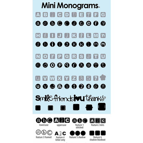 Provo Craft - Cricut Personal Electronic Cutting System - Mini Monograms - Font Cartridge