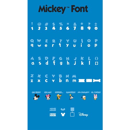Provo Craft - Cricut Personal Electronic Cutting System - Disney Collection - Mickey Font - Alphabet Cartridge, CLEARANCE