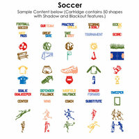 Provo Craft - Cricut Personal Electronic Cutting System - Soccer - Shapes Cartridge