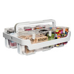 Deflecto - Caddy Organizer with Small Medium and Large Compartments - White