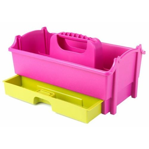 Creative Options - Crafter's Caddy with Drawer - Green and Magenta