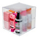 Deflecto - Stackable Clear Cube Storage Organizer - Open - 6 x 6