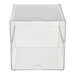 Deflecto - Stackable Clear Cube Storage Organizer - Open - 6 x 6