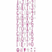 Provo Craft - Cuttlebug - Die Cut Set - Alphabet - Hippie Chick