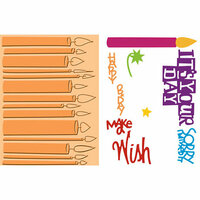 Provo Craft - Cuttlebug - Embossing Folder and Die Cut Combo - Birthday Wishes