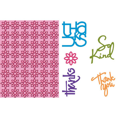 Provo Craft - Cuttlebug - Embossing Folder and Die Cut Combo - With Gratitude, CLEARANCE