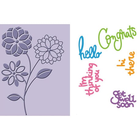 Provo Craft - Cuttlebug - Embossing Folder and Die Cut Combo - Everyday Greetings