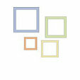 Provo Craft - Cuttlebug - Die Cut Set - 4 Die Cuts - Square Frames, CLEARANCE