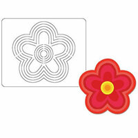 Provo Craft - Coluzzle - Clear Plastic Cutting Template - Flower