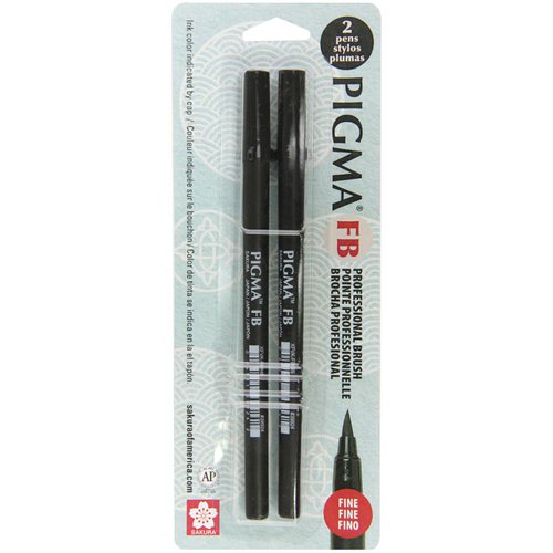 Sakura - Pigma Professional Brush Pen - Fine - 2 Pack